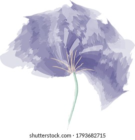 Abstract watercolor flower illustration for print or use as poster, card, flyer, Wedding cards, T Shirt and more