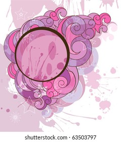 Abstract watercolor frame