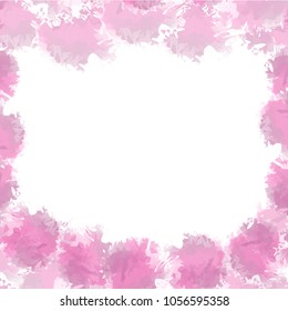 Abstract watercolor frame with a copy space.Vector Illustration.