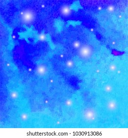 Abstract watercolor galaxy sky background. Watercolor texture for design