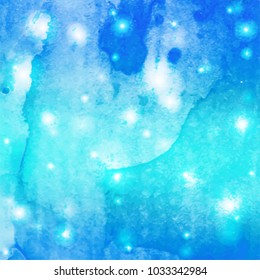 Abstract watercolor galaxy sky background. Watercolor texture for design