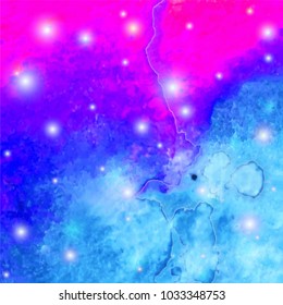 Abstract watercolor galaxy sky background. Watercolor texture for design