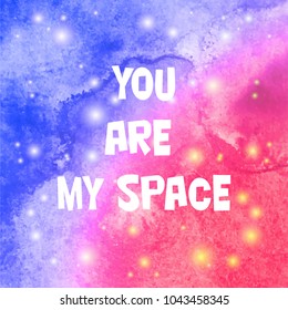 Abstract watercolor galaxy sky background. Watercolor texture for design