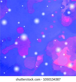 Abstract watercolor galaxy sky background. Watercolor texture for design