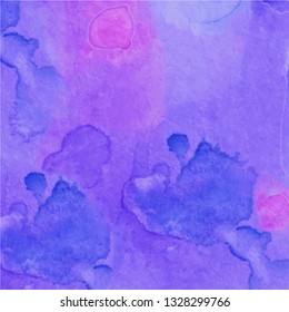 Abstract watercolor galaxy sky background. Watercolor texture for design. Vector illustration