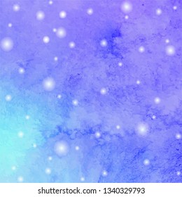 Abstract watercolor galaxy sky background. Watercolor texture for design. Vector illustration