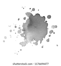 Abstract watercolor grayscale background. Vector illustration. Grunge texture for cards and flyers design.