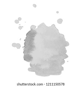 Abstract watercolor grayscale background. Vector illustration. Grunge texture for cards and flyers design. A model for the creation of digital brushes
