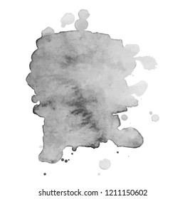 Abstract watercolor grayscale background. Vector illustration. Grunge texture for cards and flyers design. A model for the creation of digital brushes