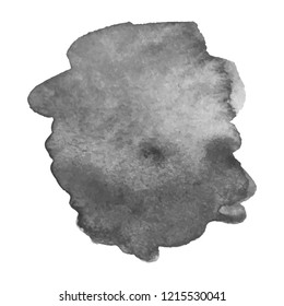 Abstract watercolor grayscale background. Vector illustration. Grunge texture for cards and flyers design. A model for the creation of digital brushes