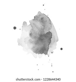 Abstract watercolor grayscale background. Vector illustration. Grunge texture for cards and flyers design. A model for the creation of digital brushes