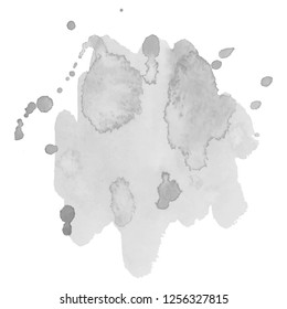 Abstract watercolor grayscale background. Vector illustration. Grunge texture for cards and flyers design. A model for the creation of digital brushes