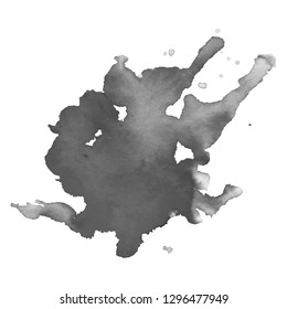 Abstract watercolor grayscale background. Vector illustration. Grunge texture for cards and flyers design. A model for the creation of digital brushes