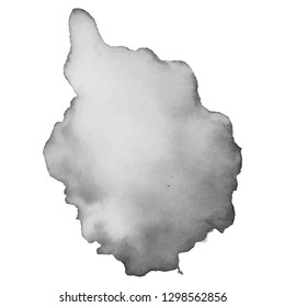 Abstract watercolor grayscale background. Vector illustration. Grunge texture for cards and flyers design. A model for the creation of digital brushes