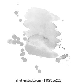 Abstract watercolor grayscale background. Vector illustration. Grunge texture for cards and flyers design. A model for the creation of digital brushes