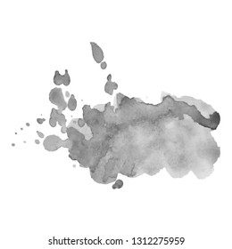 Abstract watercolor grayscale background. Vector illustration. Grunge texture for cards and flyers design. A model for the creation of digital brushes