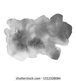 Abstract watercolor grayscale background. Vector illustration. Grunge texture for cards and flyers design. A model for the creation of digital brushes
