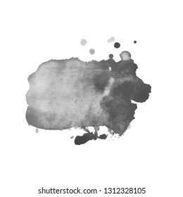Abstract watercolor grayscale background. Vector illustration. Grunge texture for cards and flyers design. A model for the creation of digital brushes
