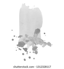 Abstract watercolor grayscale background. Vector illustration. Grunge texture for cards and flyers design. A model for the creation of digital brushes