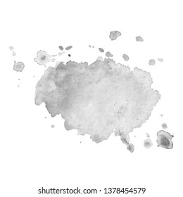 Abstract watercolor grayscale background. Vector illustration. Grunge texture for cards and flyers design. A model for the creation of digital brushes