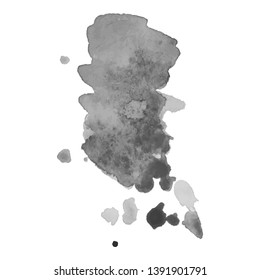 Abstract watercolor grayscale background. Vector illustration. Grunge texture for cards and flyers design. A model for the creation of digital brushes