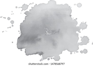 Abstract watercolor grayscale background. Vector illustration. Grunge texture for cards and flyers design. A model for the creation of digital brushes
