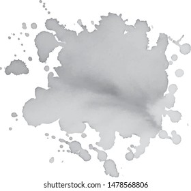 Abstract watercolor grayscale background. Vector illustration. Grunge texture for cards and flyers design. A model for the creation of digital brushes