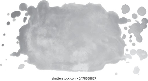 Abstract watercolor grayscale background. Vector illustration. Grunge texture for cards and flyers design. A model for the creation of digital brushes