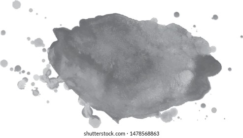 Abstract watercolor grayscale background. Vector illustration. Grunge texture for cards and flyers design. A model for the creation of digital brushes