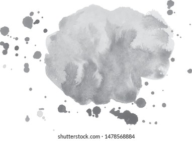 Abstract watercolor grayscale background. Vector illustration. Grunge texture for cards and flyers design. A model for the creation of digital brushes