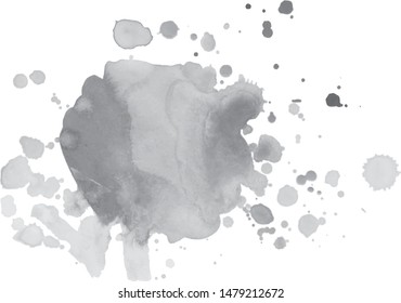 Abstract watercolor grayscale background. Vector illustration. Grunge texture for cards and flyers design. A model for the creation of digital brushes