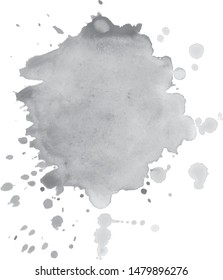 Abstract watercolor grayscale background. Vector illustration. Grunge texture for cards and flyers design. A model for the creation of digital brushes
