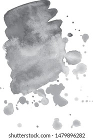 Abstract watercolor grayscale background. Vector illustration. Grunge texture for cards and flyers design. A model for the creation of digital brushes