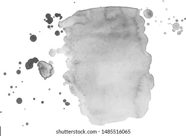 Abstract watercolor grayscale background. Vector illustration. Grunge texture for cards and flyers design. A model for the creation of digital brushes
