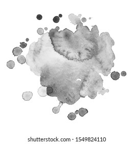 Abstract watercolor grayscale background. Vector illustration. Grunge texture for cards and flyers design. A model for the creation of digital brushes