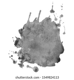 Abstract watercolor grayscale background. Vector illustration. Grunge texture for cards and flyers design. A model for the creation of digital brushes