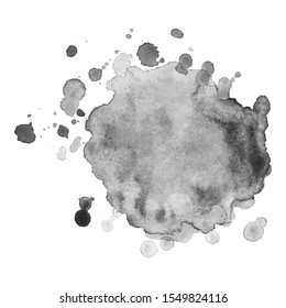 Abstract watercolor grayscale background. Vector illustration. Grunge texture for cards and flyers design. A model for the creation of digital brushes