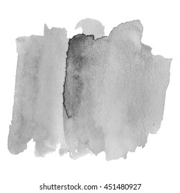 Abstract watercolor grayscale background. Vector illustration. Grunge texture for cards and flyers design. A model for the creation of digital brushes