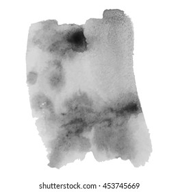 Abstract watercolor grayscale background. Vector illustration. Grunge texture for cards and flyers design. A model for the creation of digital brushes