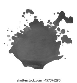 Abstract watercolor grayscale background. Vector illustration. Grunge texture for cards and flyers design. A model for the creation of digital brushes