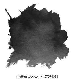 Abstract watercolor grayscale background. Vector illustration. Grunge texture for cards and flyers design. A model for the creation of digital brushes