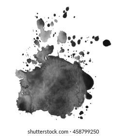 Abstract watercolor grayscale background. Vector illustration. Grunge texture for cards and flyers design. A model for the creation of digital brushes
