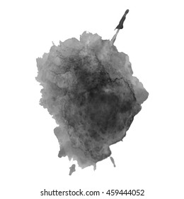Abstract watercolor grayscale background. Vector illustration. Grunge texture for cards and flyers design. A model for the creation of digital brushes