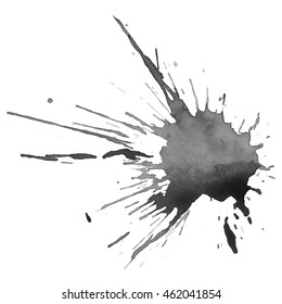 Abstract watercolor grayscale background. Vector illustration. Grunge texture for cards and flyers design. A model for the creation of digital brushes