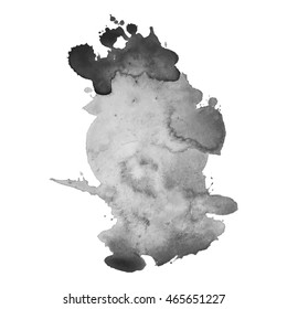 Abstract watercolor grayscale background. Vector illustration. Grunge texture for cards and flyers design. A model for the creation of digital brushes
