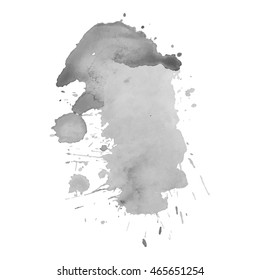 Abstract watercolor grayscale background. Vector illustration. Grunge texture for cards and flyers design. A model for the creation of digital brushes