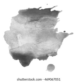 Abstract watercolor grayscale background. Vector illustration. Grunge texture for cards and flyers design. A model for the creation of digital brushes