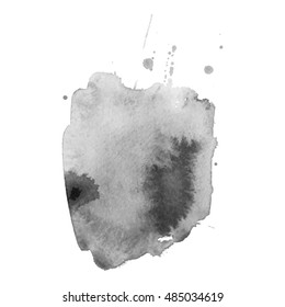 Abstract watercolor grayscale background. Vector illustration. Grunge texture for cards and flyers design. A model for the creation of digital brushes