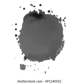 Abstract watercolor grayscale background. Vector illustration. Grunge texture for cards and flyers design. A model for the creation of digital brushes