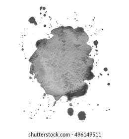 Abstract watercolor grayscale background. Vector illustration. Grunge texture for cards and flyers design. A model for the creation of digital brushes